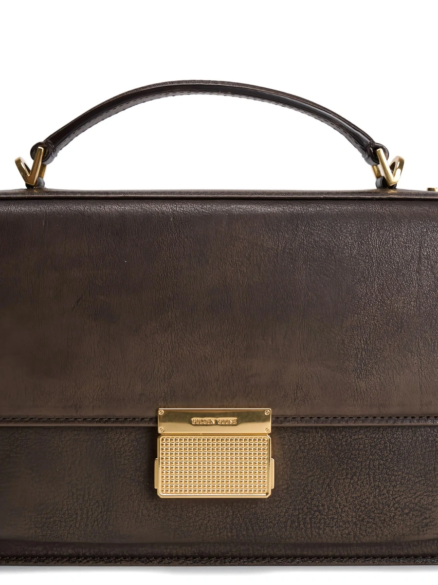 Geanta tip postas Golden Goose neagra din piele - Img 4