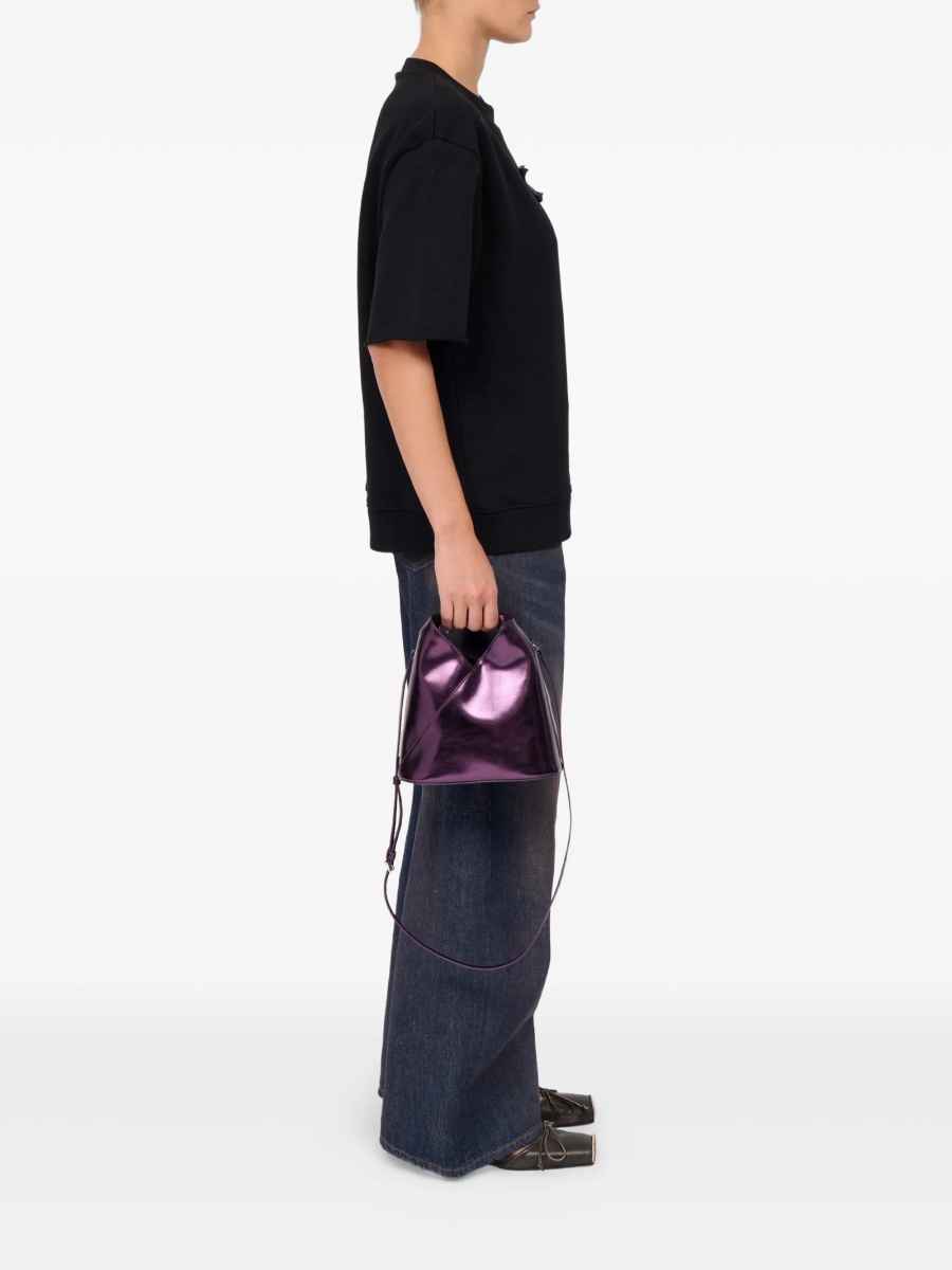 Geanta tip postas MM6 Maison Margiela violet din polyester si poliuretan - Img 2