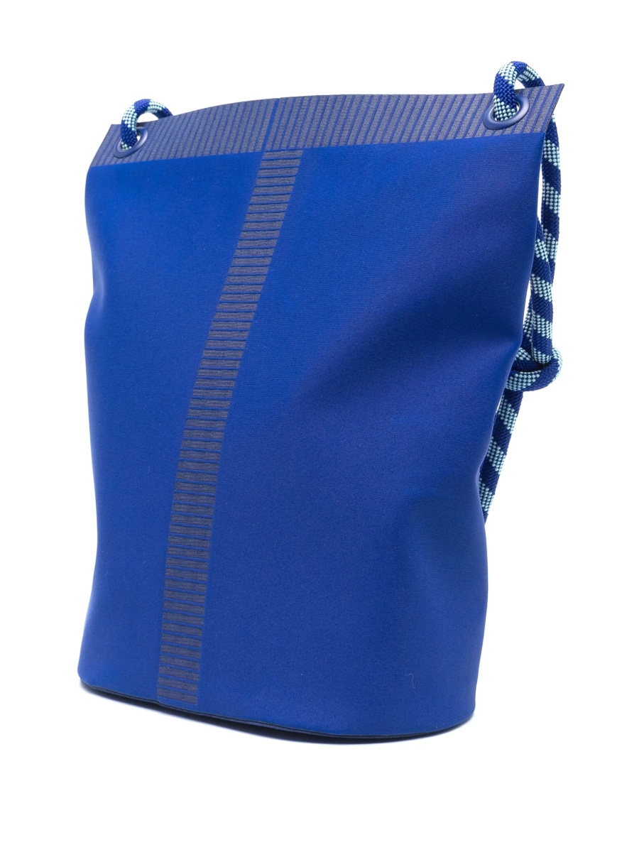 Geanta tip postas Moncler albastra din elastan si poliamida - Img 3