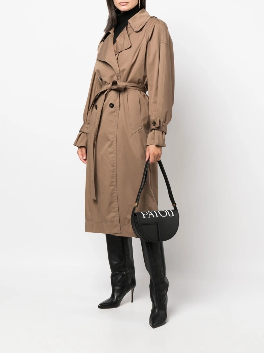 Geanta tip postas Patou neagra din piele - Img 2