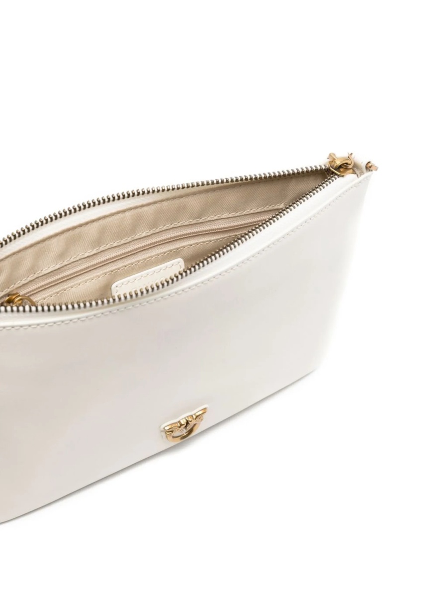 Geanta tip postas Pinko alba din piele - Img 5