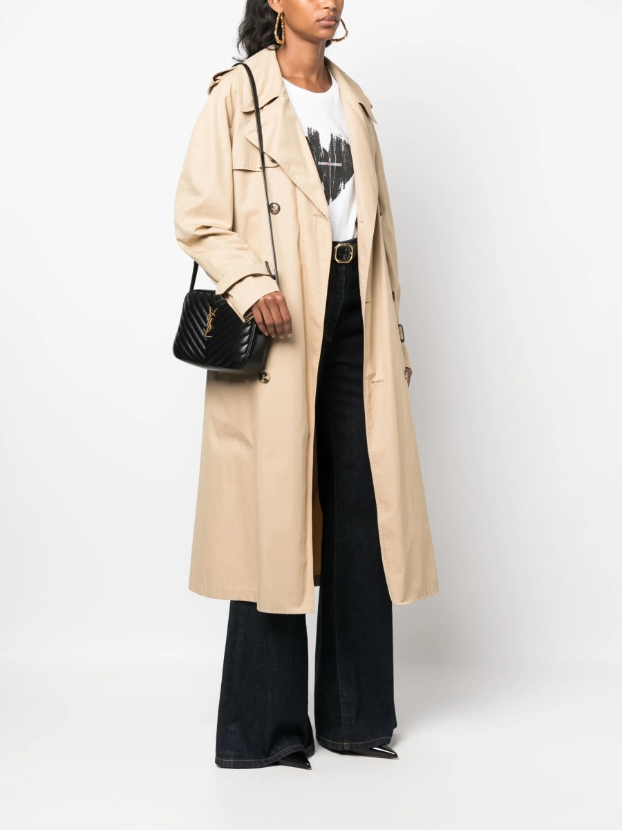 Geanta tip postas Saint Laurent Lou neagra din piele - Img 2