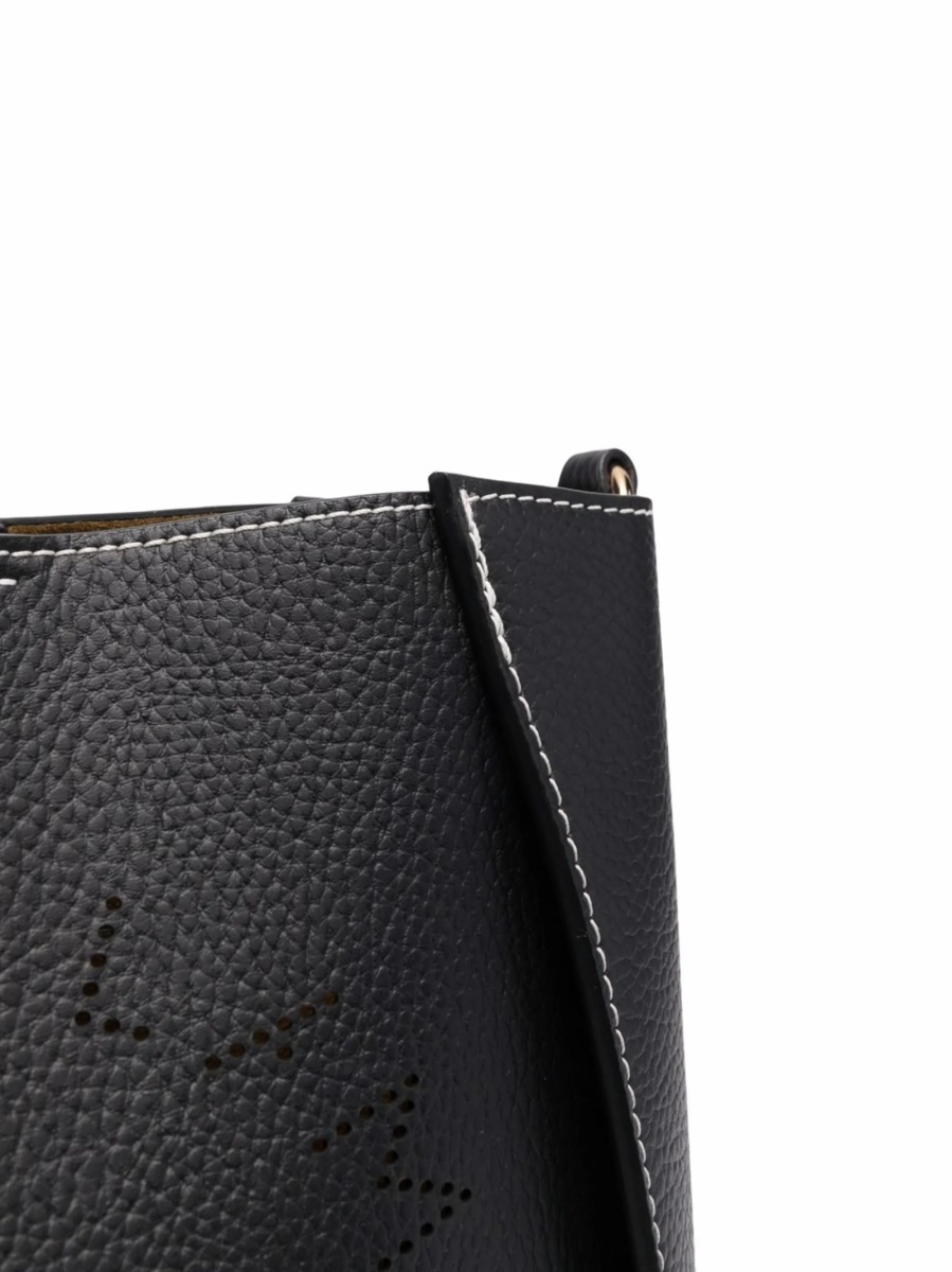 Geanta tip postas Stella McCartney neagra din poliuretan si poliamida - Img 4