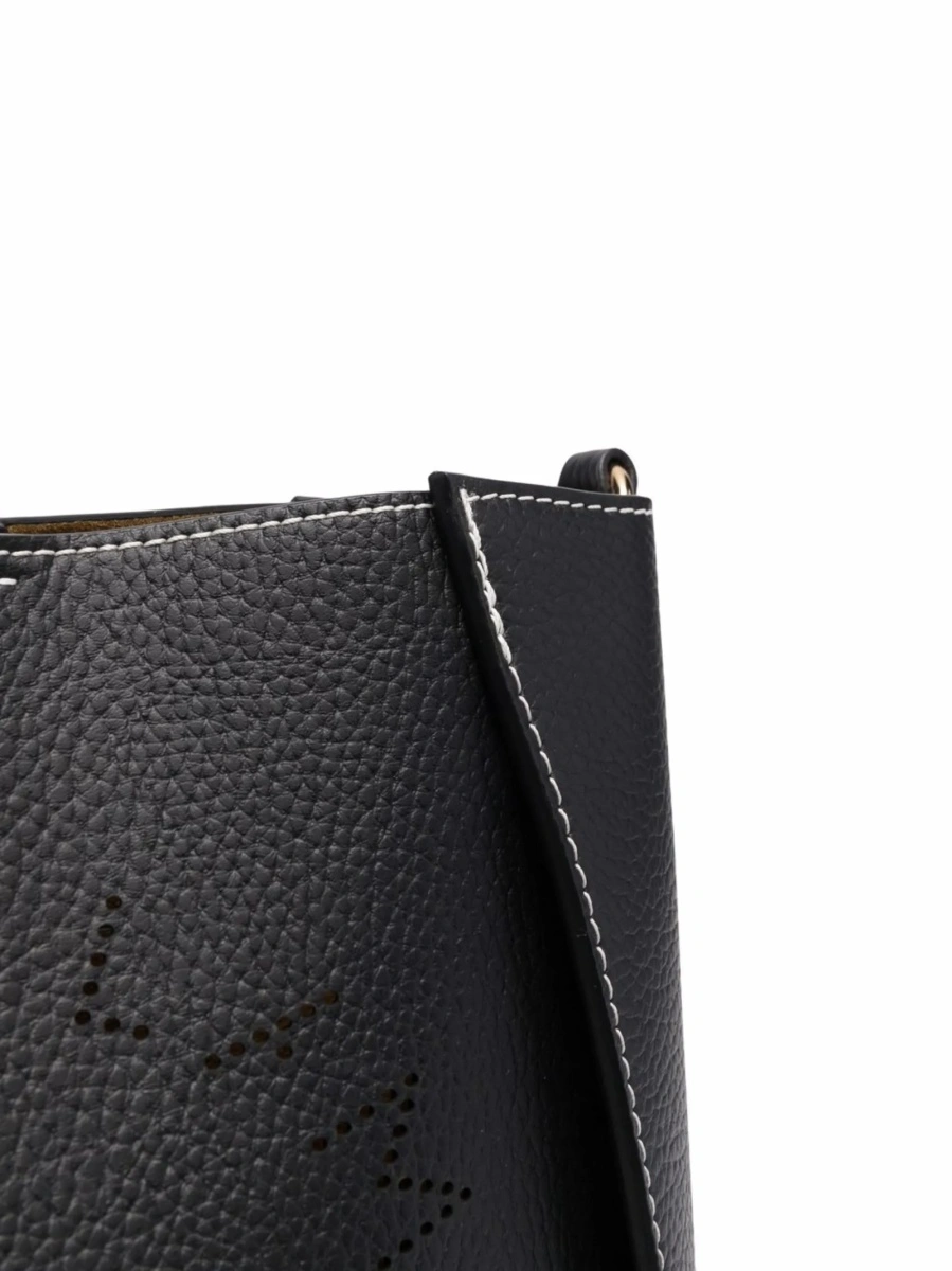 Geanta tip postas Stella McCartney neagra din poliuretan si poliamida - Img 4