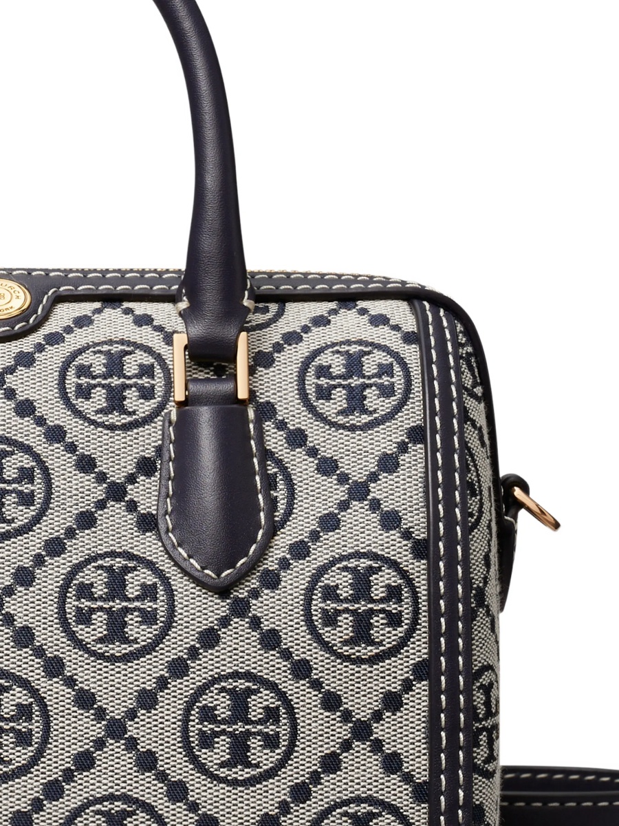 Geanta tip postas Tory Burch albastra din polyester si bumbac - Img 4