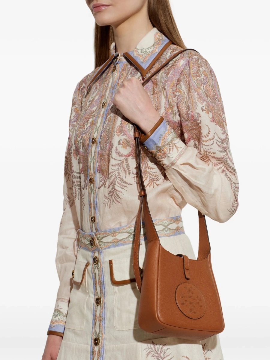 Geanta tip postas Tory Burch maro din piele - Img 6