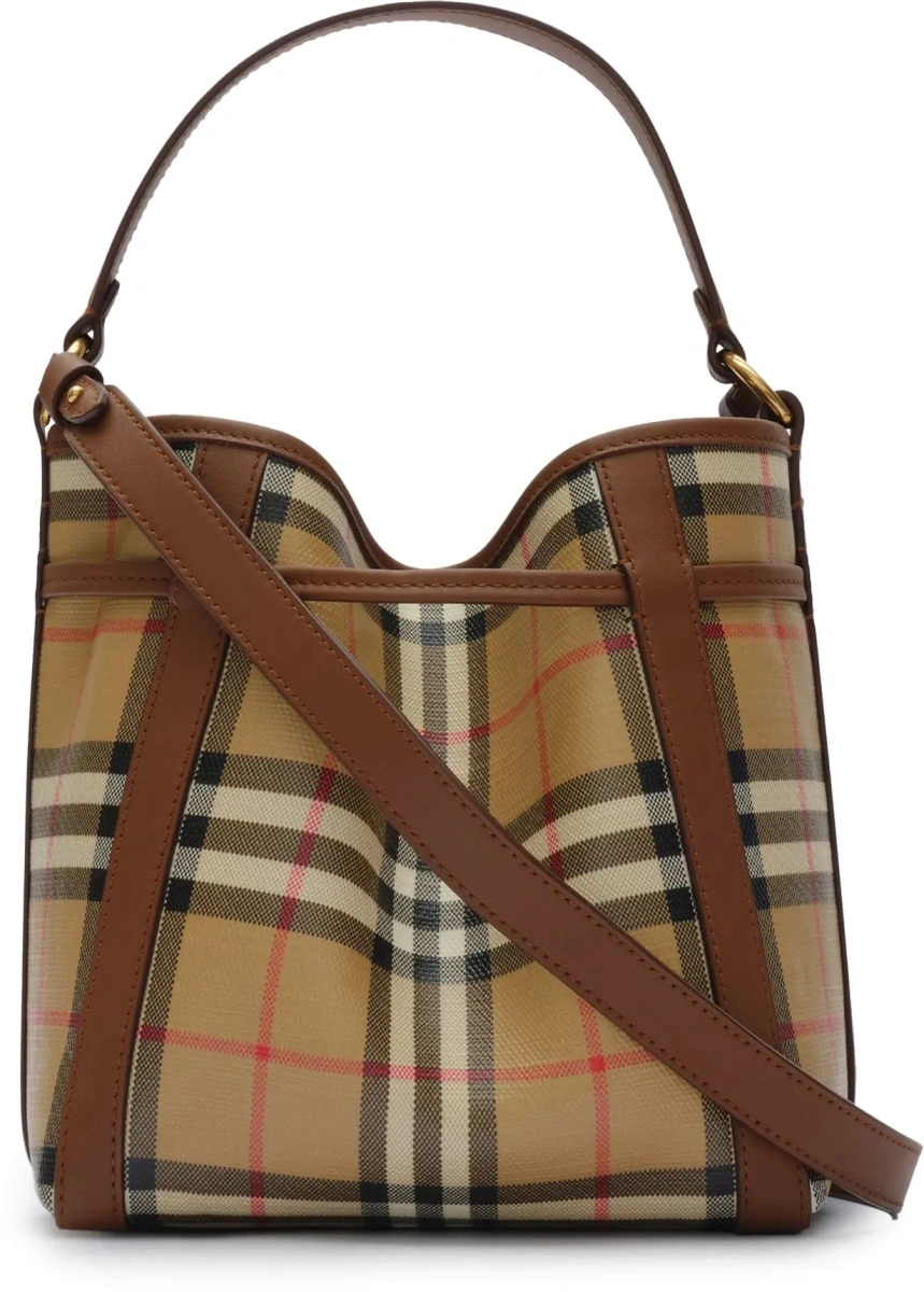 Genti Mini Check Bucket Bag - Img 3