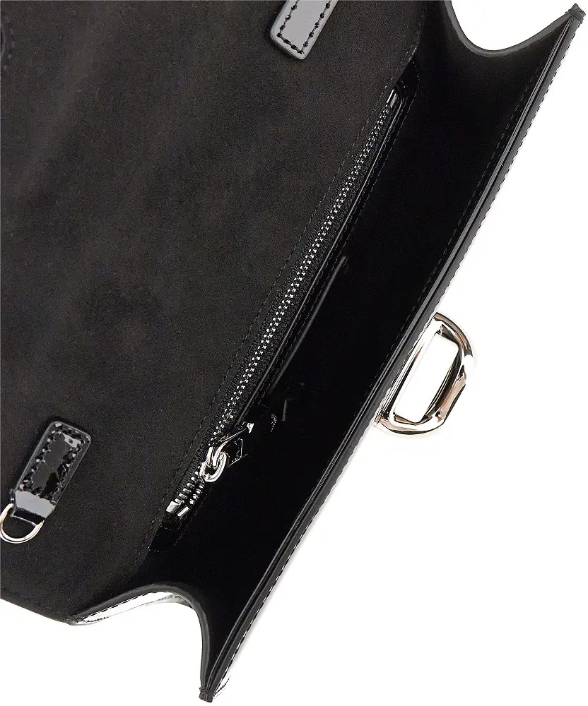 Genti Patent leather clutch with chain - Img 3