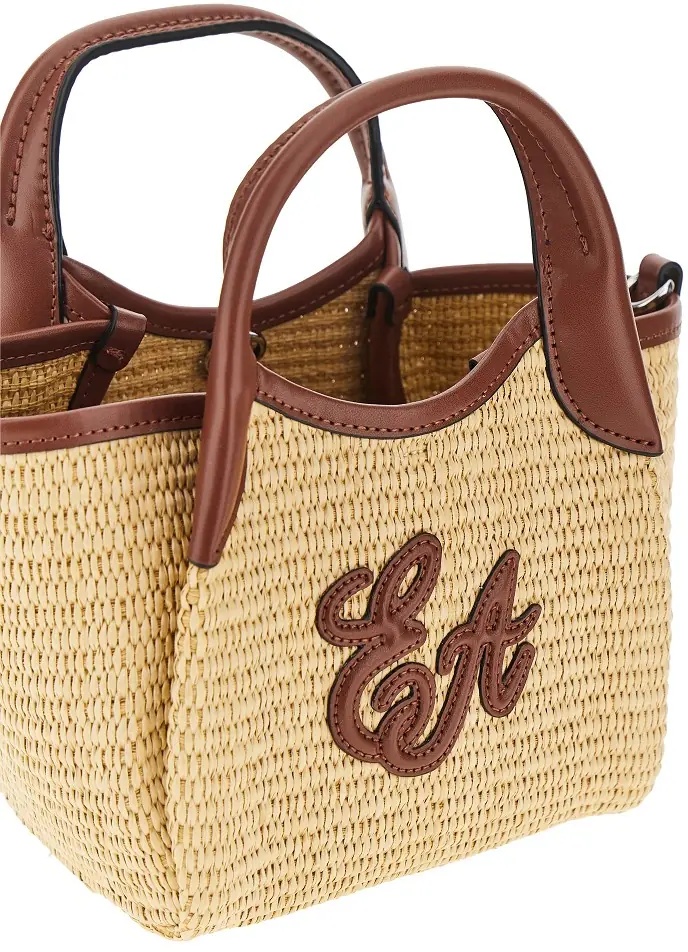 Genti Synthetic raffia mini shopping bag - Img 4