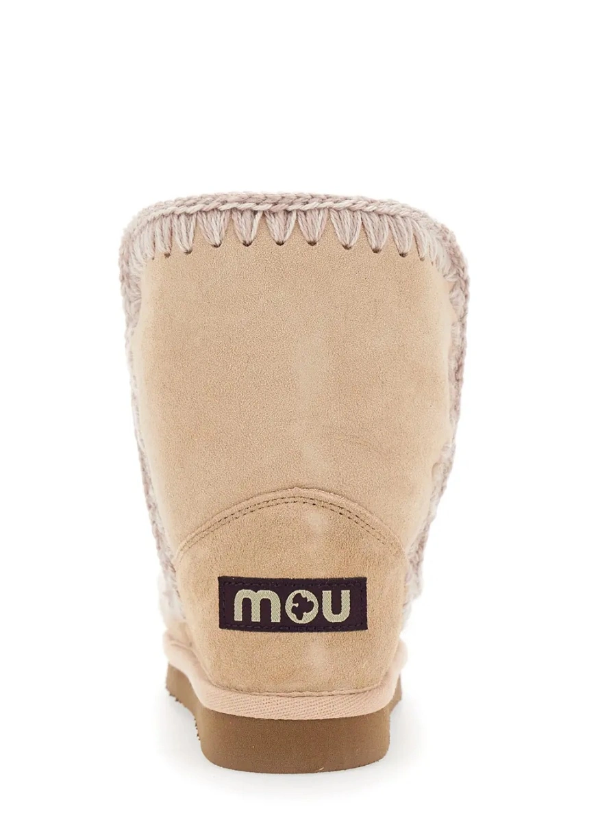 Ghete MOU KIDS roze din piele intoarsa - Img 5