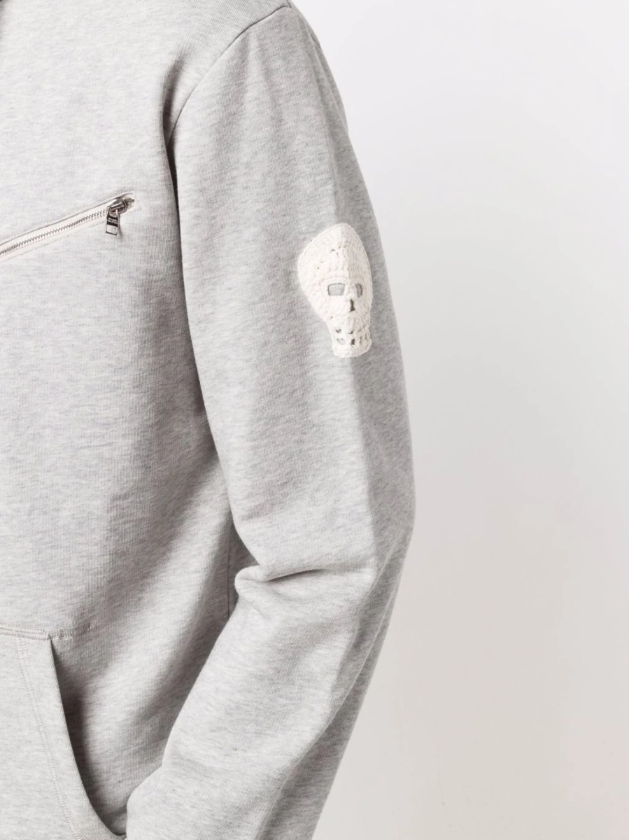 Hanorac Alexander McQueen gri din bumbac - Img 5
