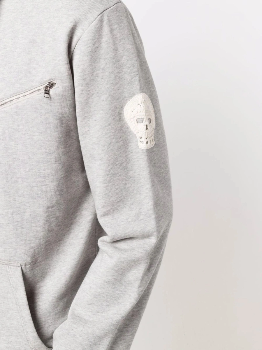 Hanorac Alexander McQueen gri din bumbac - Img 5
