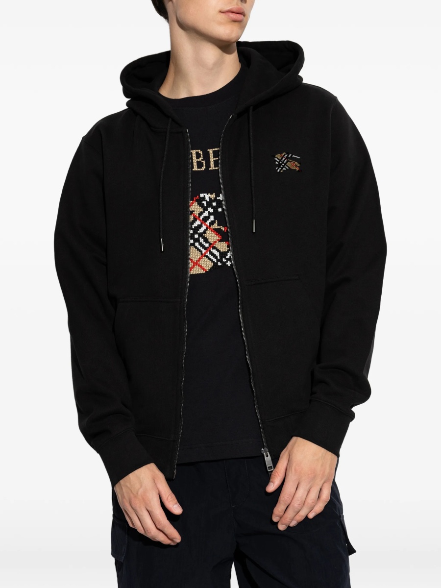Hanorac Burberry negru din bumbac - Img 3