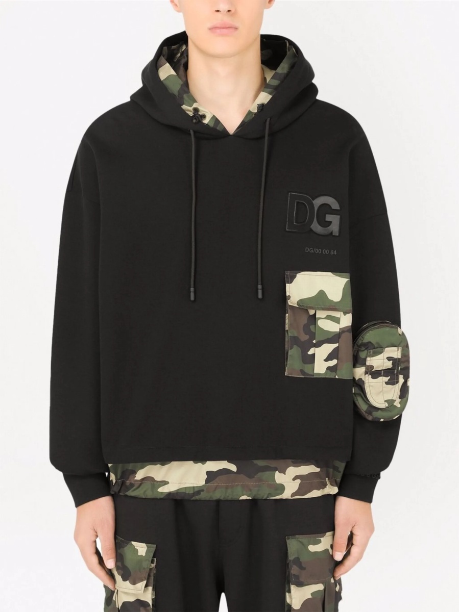 Hanorac Dolce &amp; Gabbana negru din nylon si polyester - Img 3