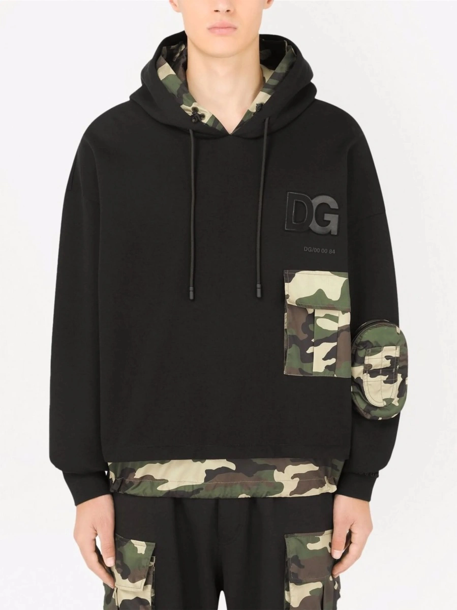 Hanorac Dolce &amp; Gabbana negru din nylon si polyester - Img 3
