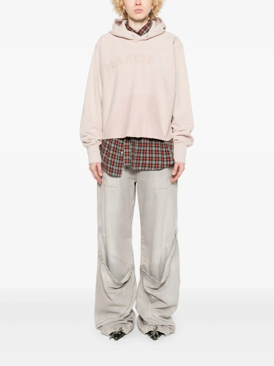 Hanorac Maison Margiela roz din bumbac - Img 2