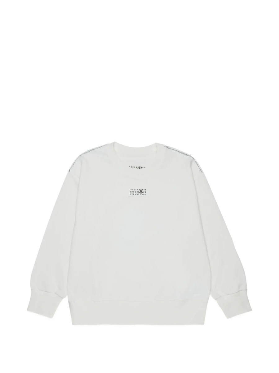 Hanorac MM6 MAISON MARGIELA KIDS alb din bumbac - Img 6