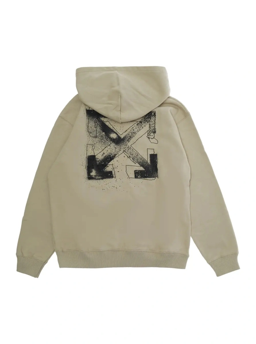 Hanorac Off-White bej din bumbac - Img 2