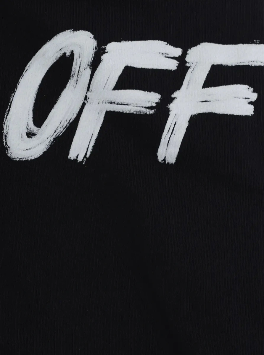 Hanorac Off-White negru din bumbac - Img 3