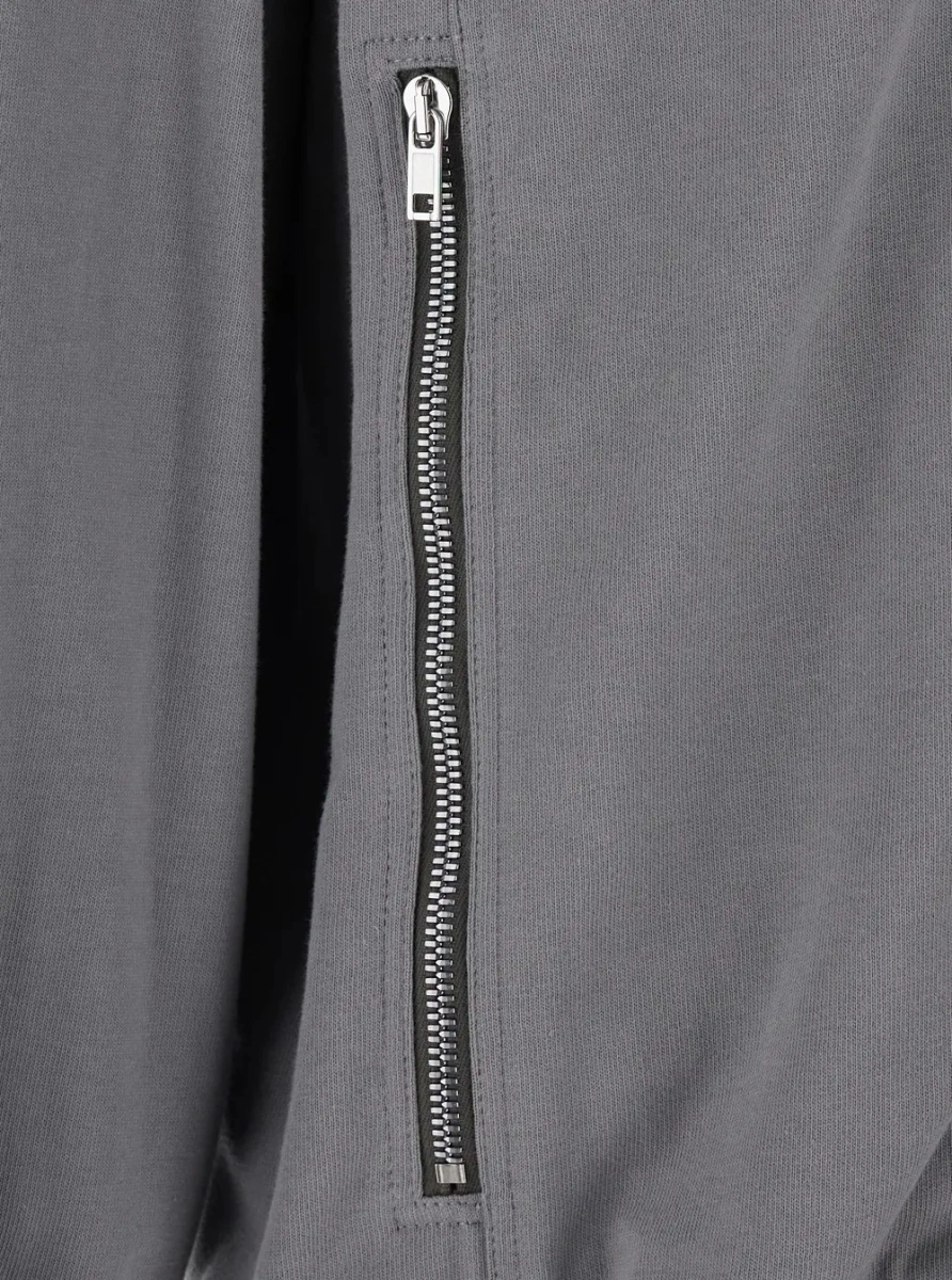 Hanorac Rick Owens gri din bumbac - Img 3