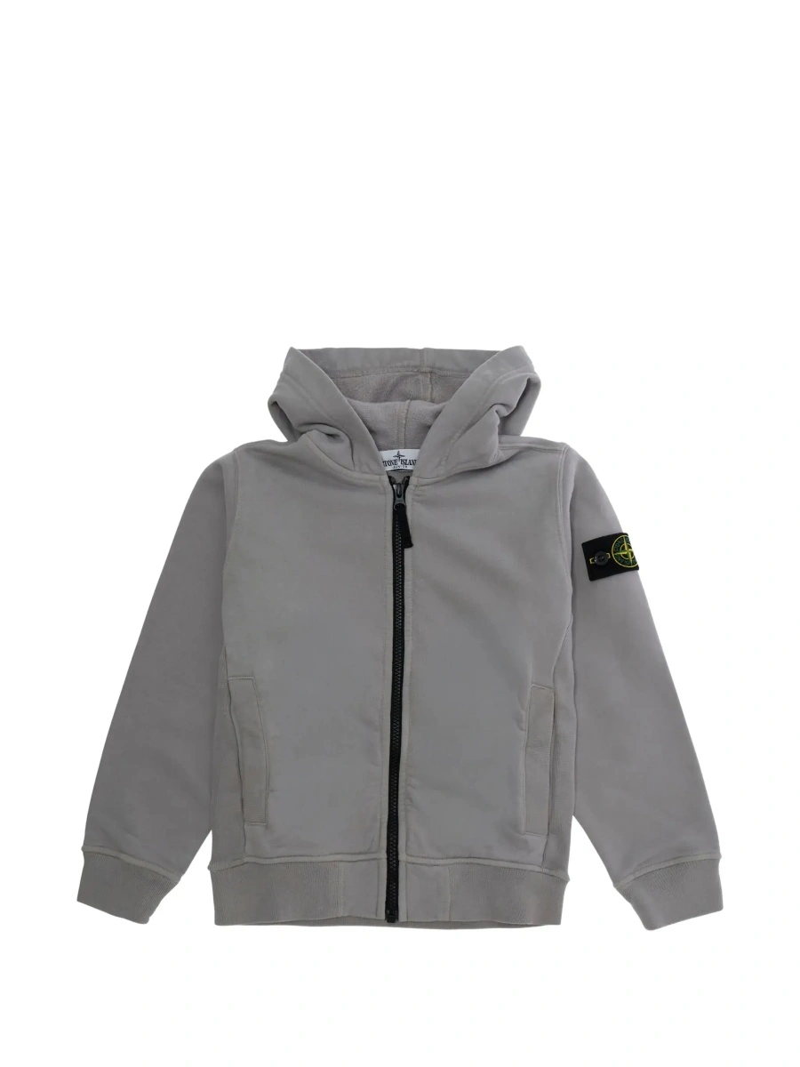 Hanorac Stone Island gri din bumbac - Img 6