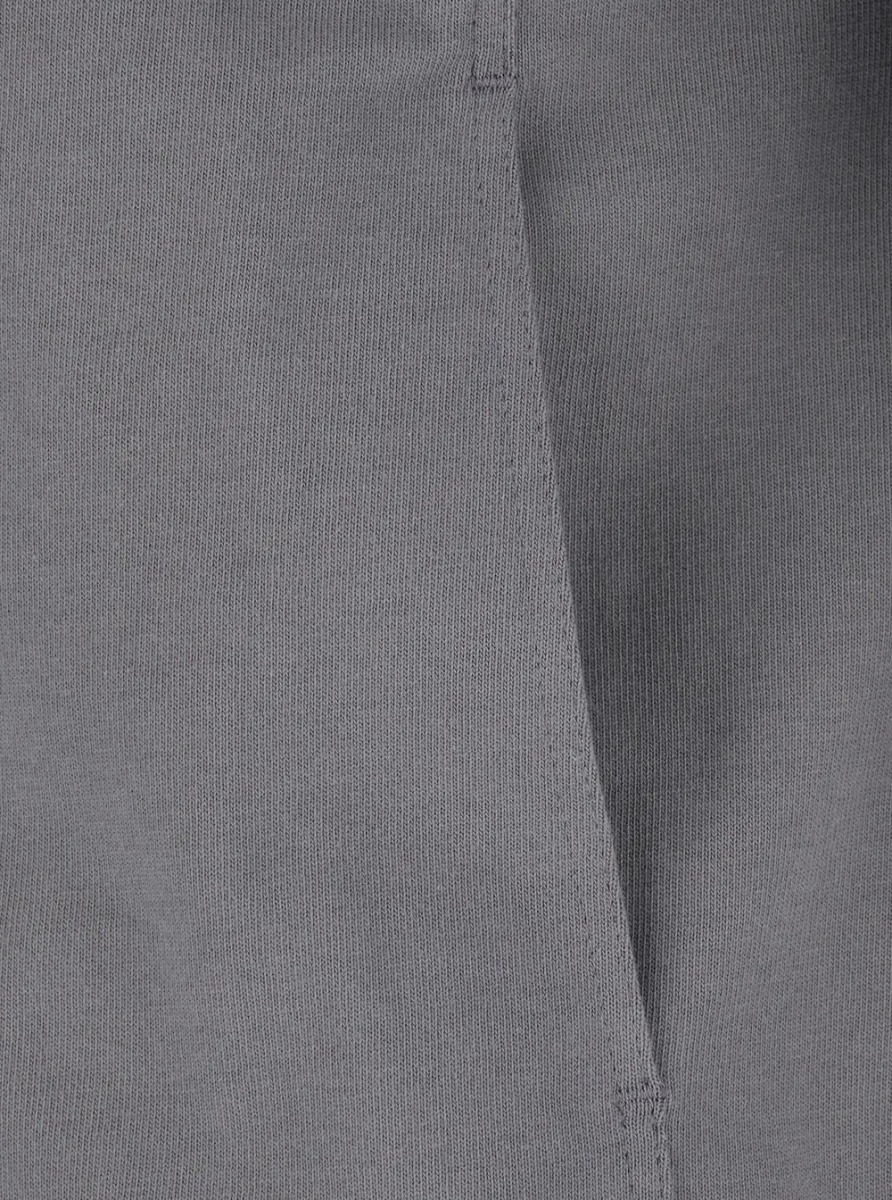 Hanorace 'BAUHAUS JOGGER' Grey Sweatshirt with high collar and asymmetrical zip closure in cotton for men - Img 3