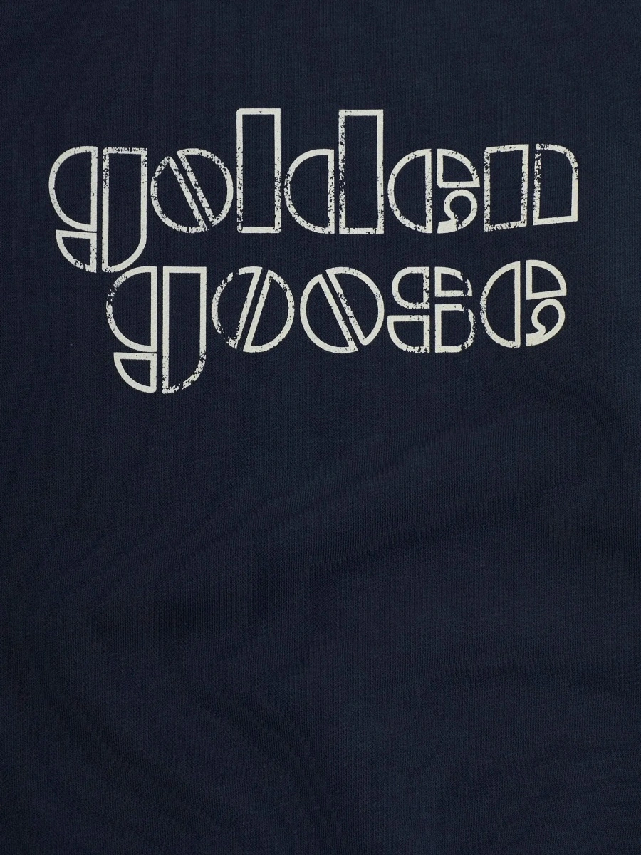 Hanorace Blue Crewneck Sweatshirt with Logo Lettering on the Front in Cotton Blend Boy - Img 5