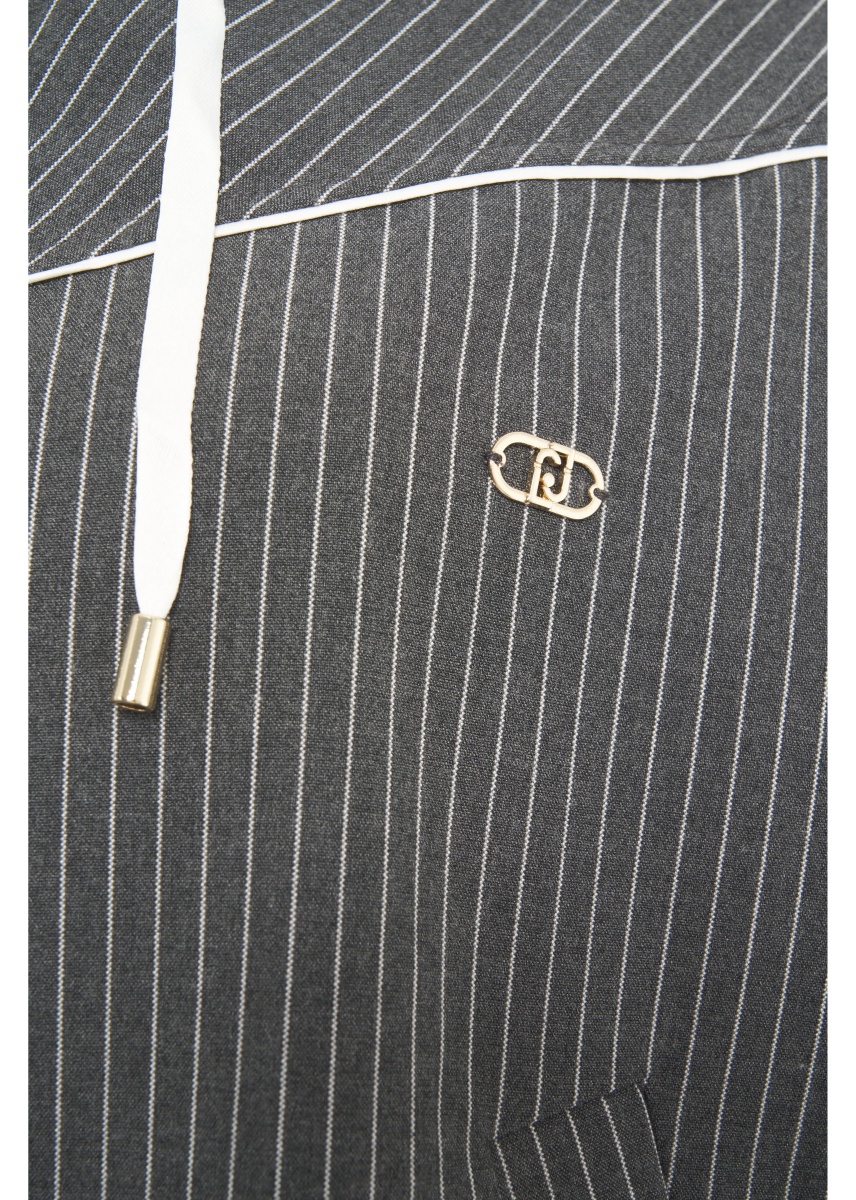 Hanorace Hooded jacket with pinstripes - Img 4