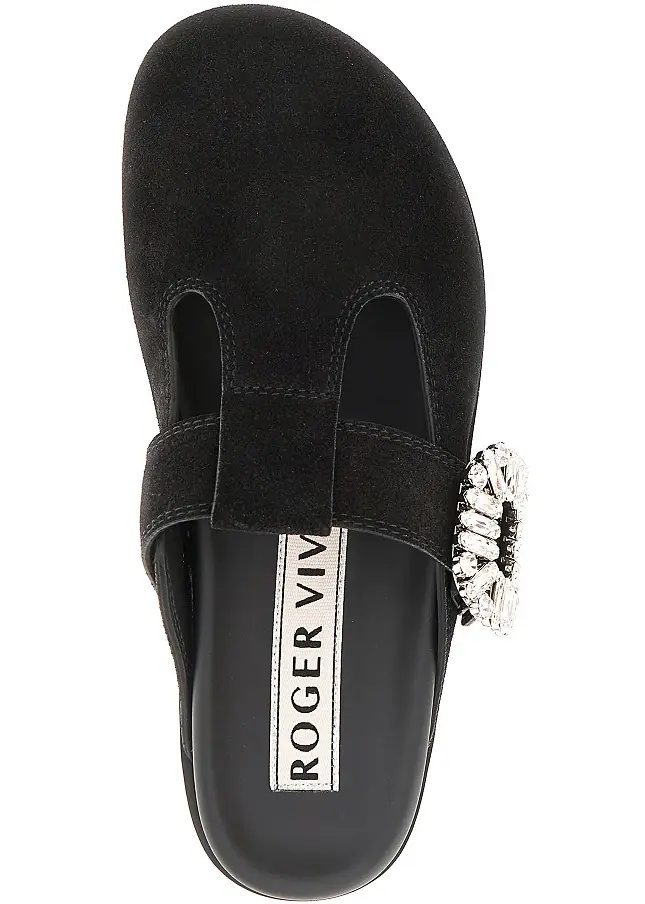 Incaltaminte 'Slidy Viv'' suede leather mules - Img 4
