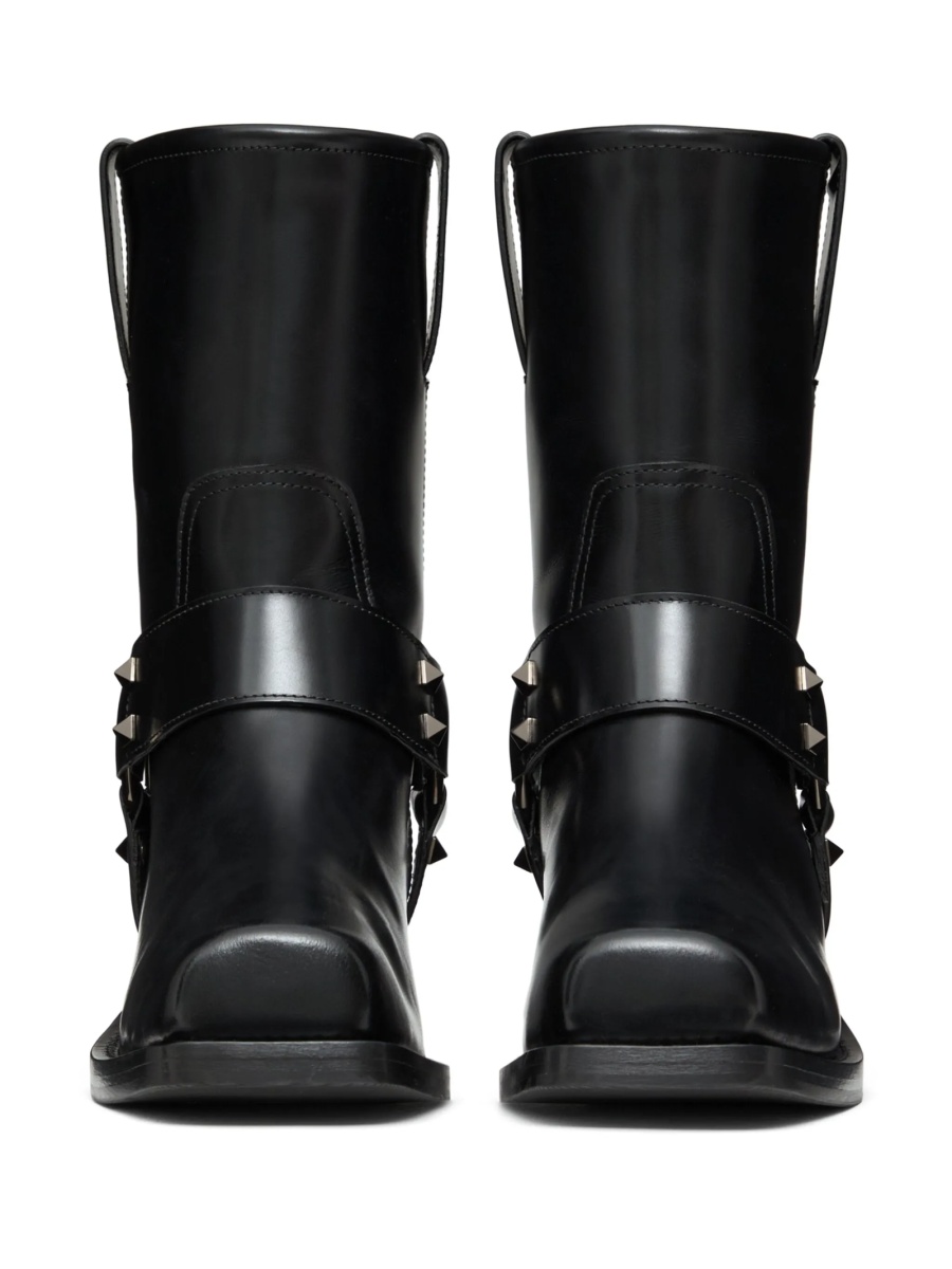 Incaltaminte Valentino Garavani Rockstud neagra din piele si metal - Img 4