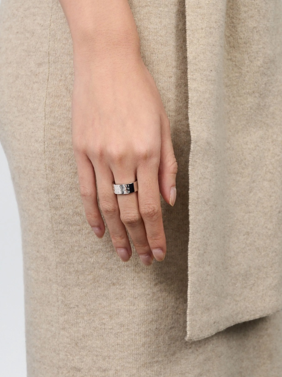 Inel MM6 Maison Margiela argintiu - Img 5