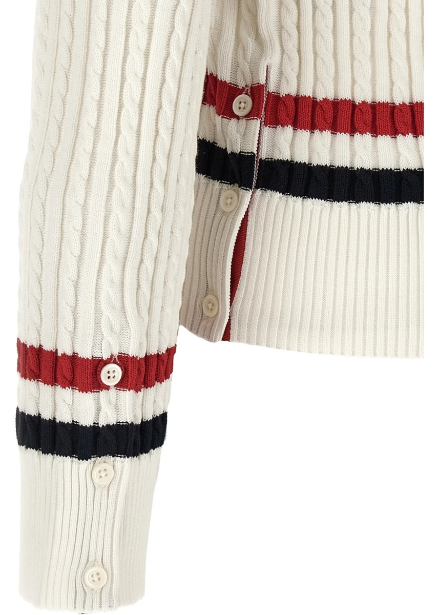 Intarsia cable-knit V-neck Sweater - Img 4