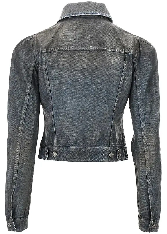 Jacheta 7 For All Mankind gri din denim - Img 3