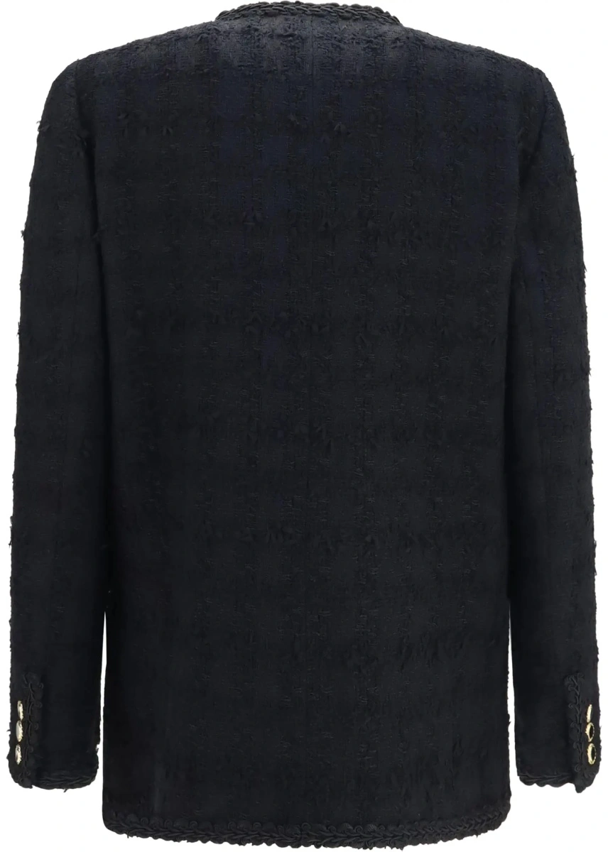 Jacheta Alessandra Rich neagra din tweed - Img 2