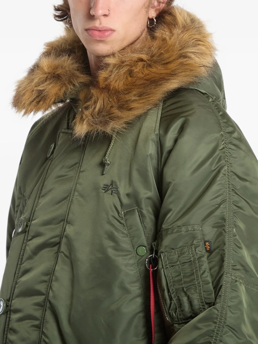 Jacheta Alpha Industries verde din nylon - Img 5