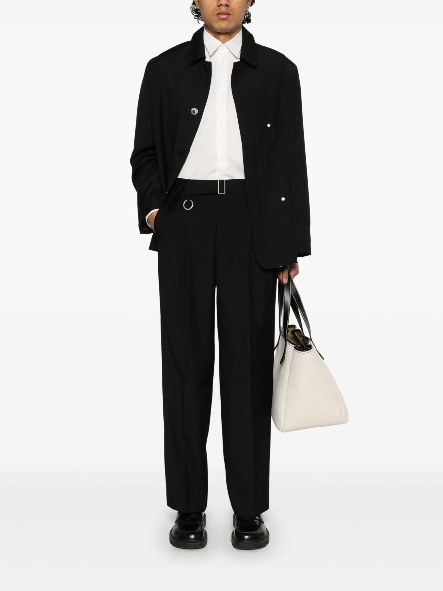 Jacheta camasa ETUDES STUDIO neagra din lana si polyester - Img 2