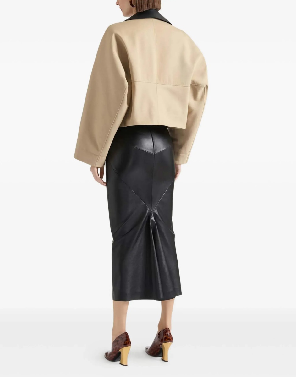 Jacheta Cropped Cotton and Wool Caban - Img 3
