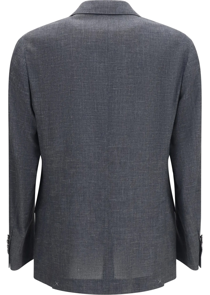 Jacheta Deconstructed Jacket in flame-textured wool, silk, and linen - Img 2