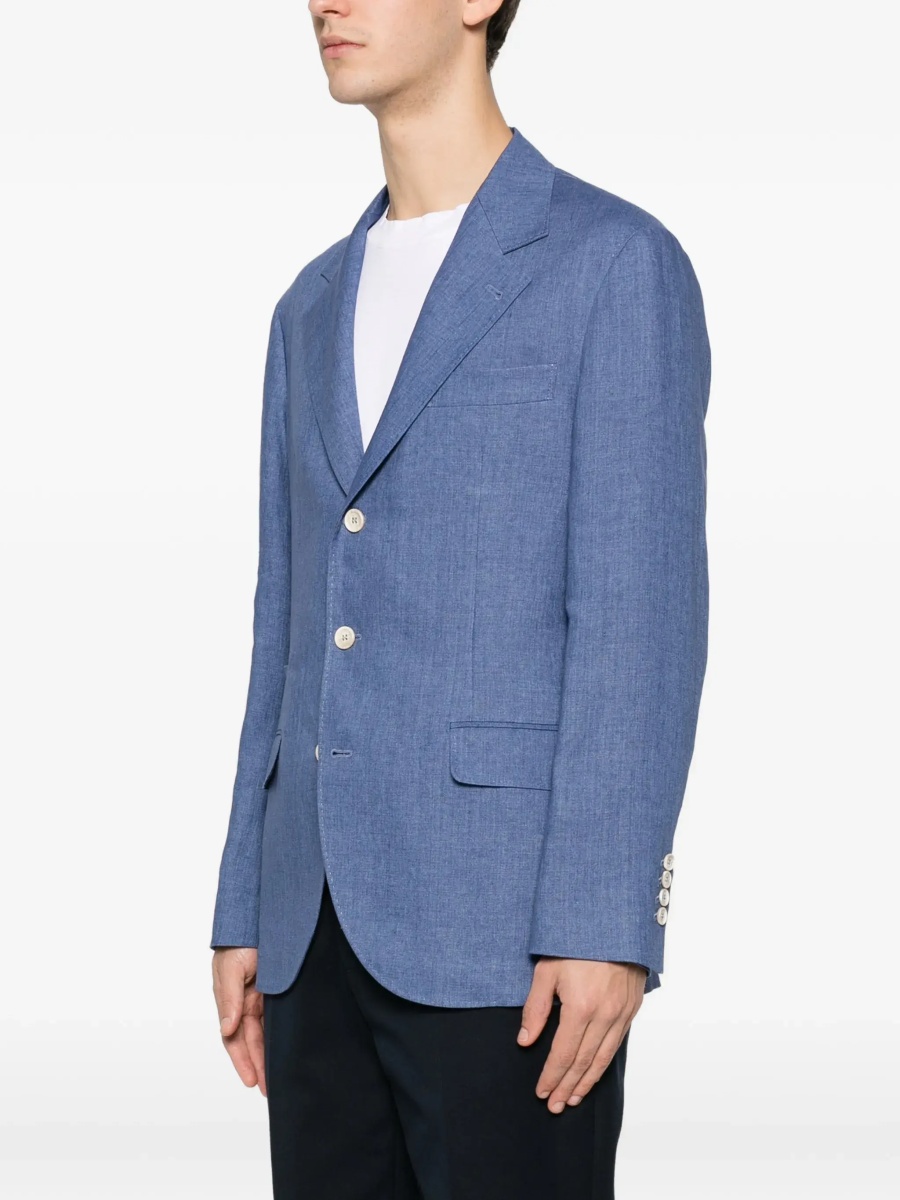 Jacheta Deconstructed single-breasted Jacket in mélange linen - Img 5