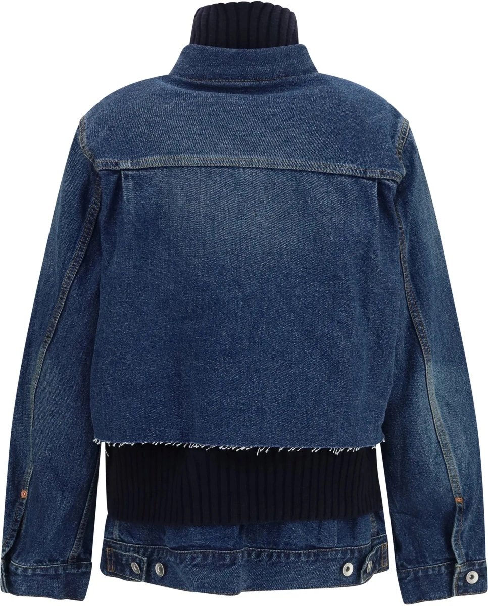 Jacheta Denim Jacket with wool knit layer - Img 2