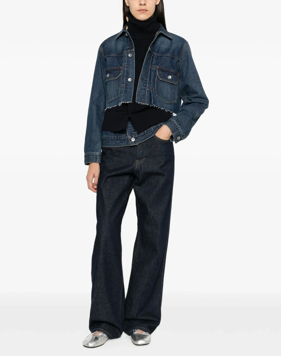 Jacheta Denim Jacket with wool knit layer - Img 4