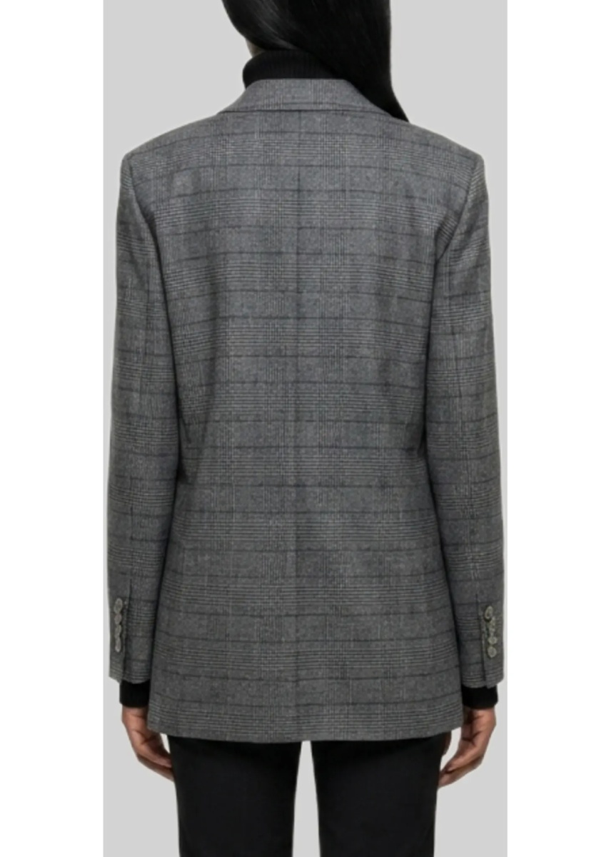 Jacheta Double-Breasted Prince Of Wales Check Jacket - Img 3