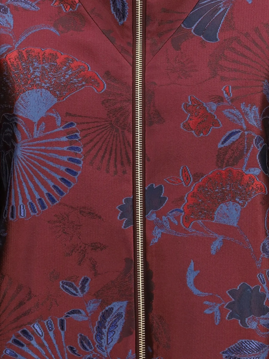 Jacheta Giorgio Armani multicolor din matase si jacquard - Img 5