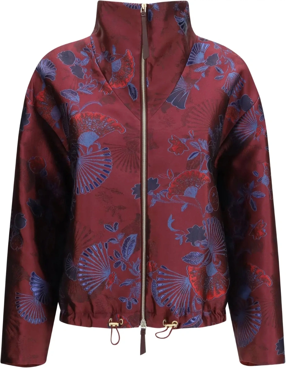Jacheta Giorgio Armani multicolor din matase si jacquard - Img 6