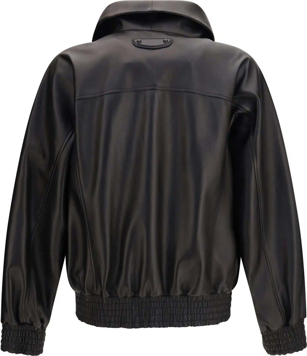 Jacheta High-neck leather Jacket - Img 2