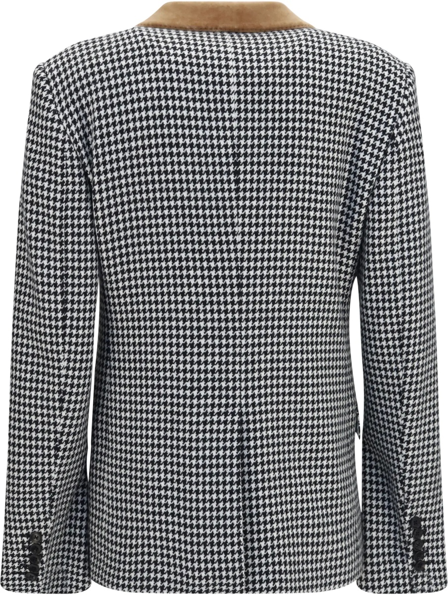 Jacheta Houndstooth cashmere Jacket - Img 2