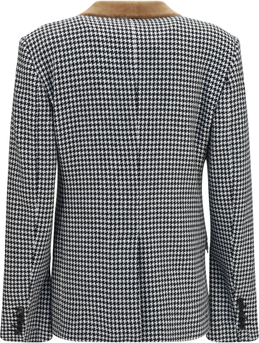 Jacheta Houndstooth cashmere Jacket - Img 2