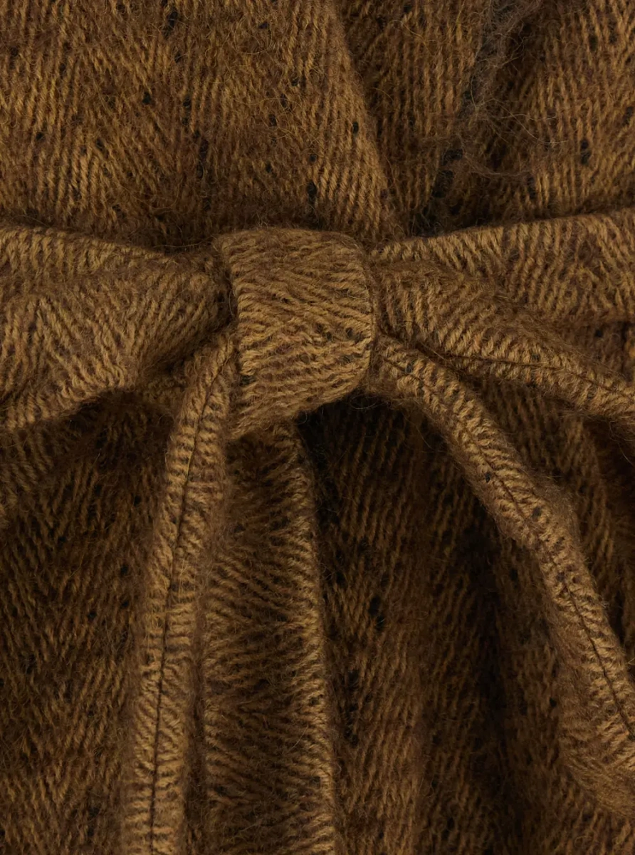Jacheta Jacket UMA WANG KOBINA JKT in virgin wool alpaca cotton and Tech Fabric brown - Img 3