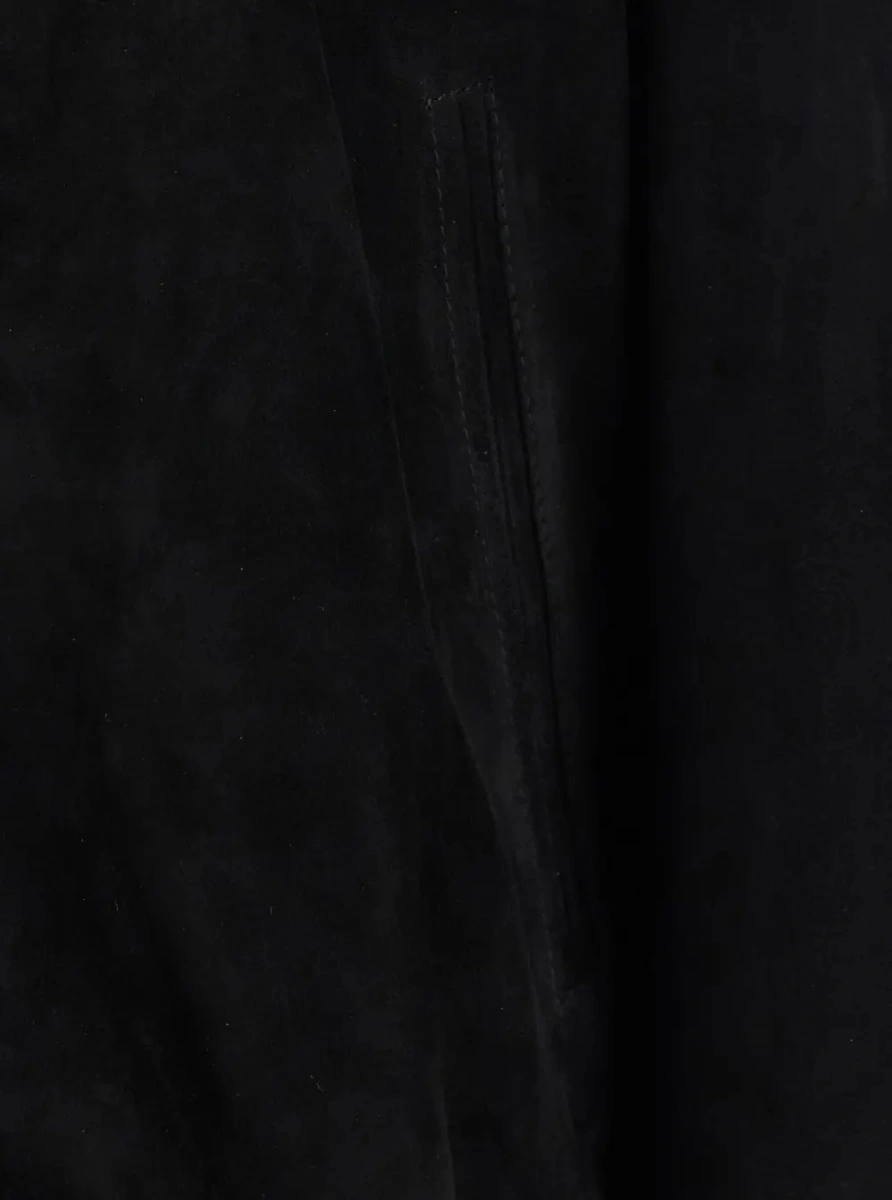 Jacheta LOW BRAND neagra din piele intoarsa - Img 3