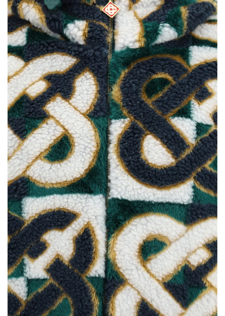 Jacheta Monogram fleece Hooded Jacket - Img 3